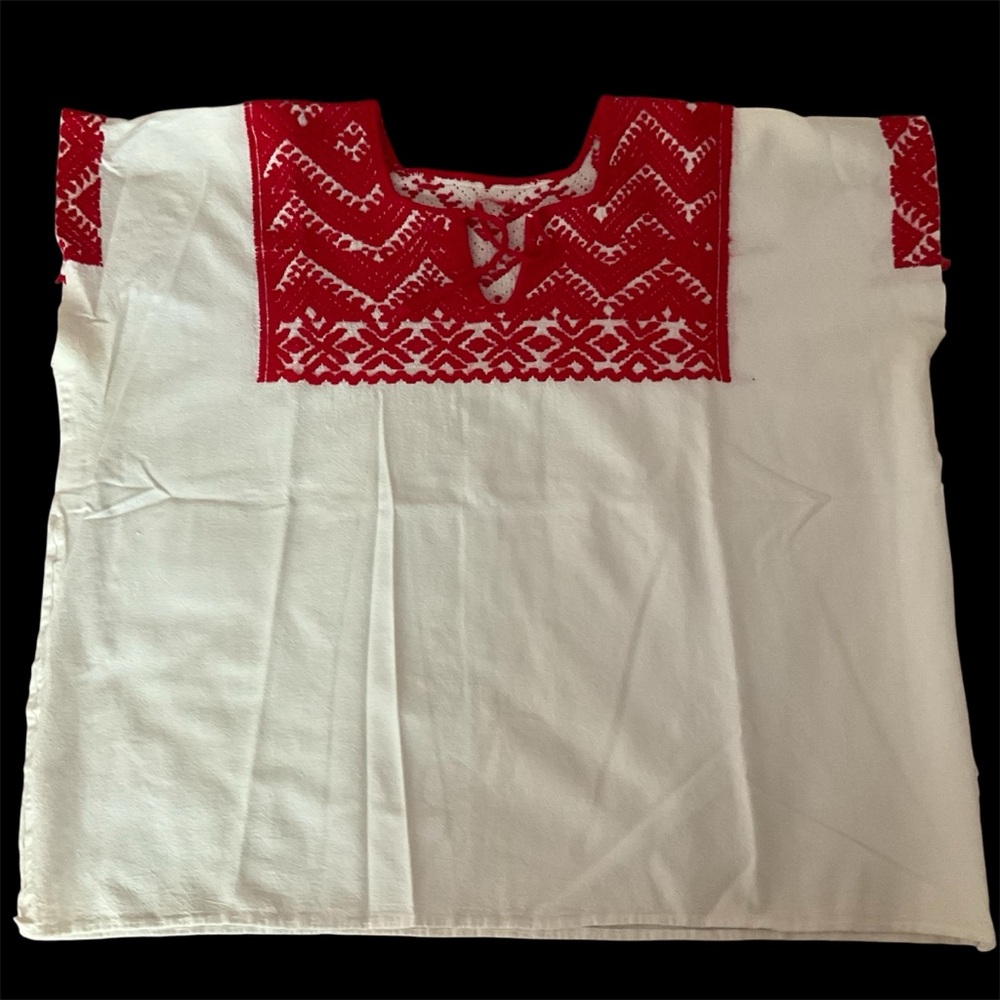 NWOT Vintage Traditional Mexican Handmade Sleeveless Blouse